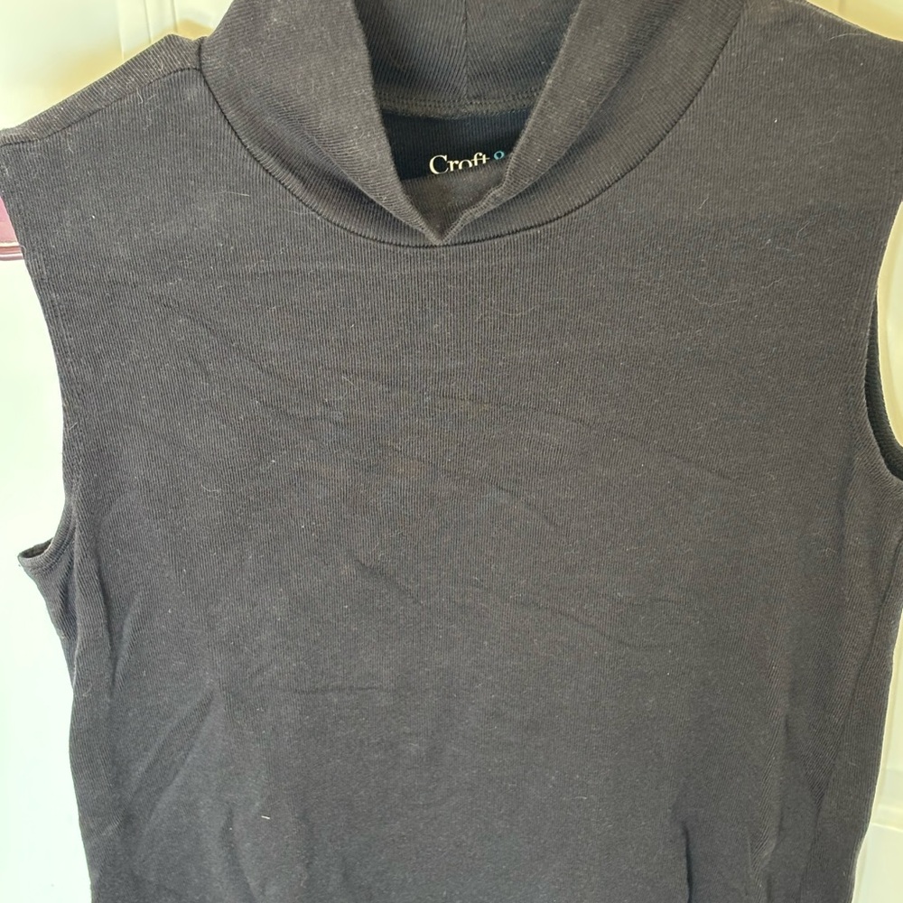 Craft and Barrow Sleeveless Black Top